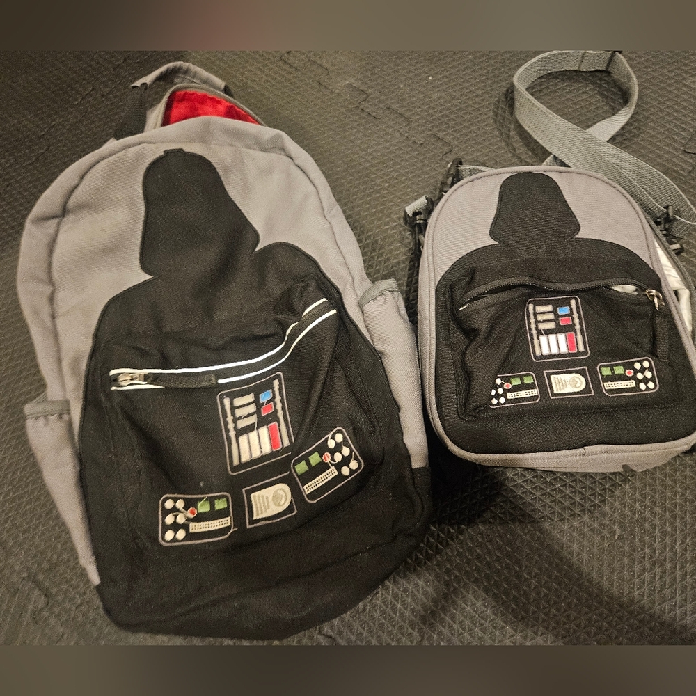 Star Wars backpack and lunch bag